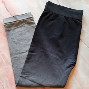Black & Gray Ombre Capri Leggings